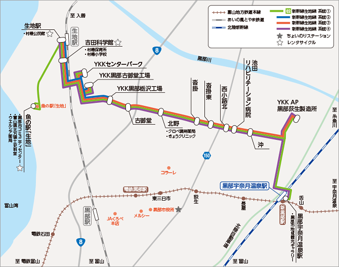 新幹線生地線 路線図