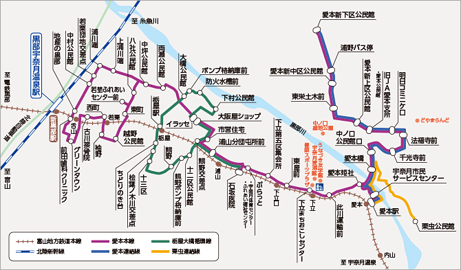 コミュニティバス　路線図マップ