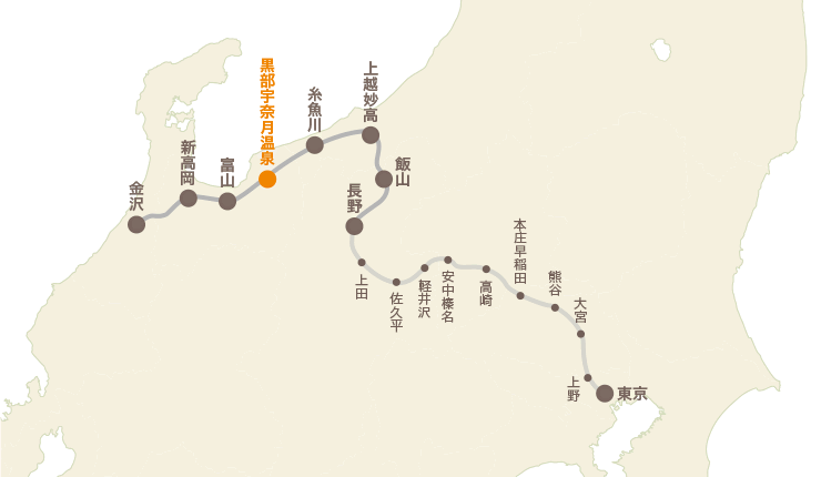 北陸新幹線路線図