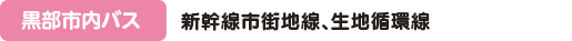 黒部市内バス 新幹線市街地線、生地循環線